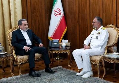  قدردانی نیروی دریایی ارتش ایران در دیدار با عراقچی درخصوص تلاش‌های دستگاه دیپلماسی