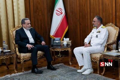  دیدار جانشین فرمانده نیروی دریایی ارتش با وزیر امور خارجه + فیلم و عکس