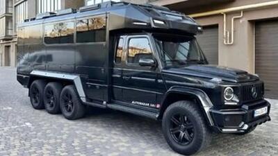  مرسدس بنز G کلاس، کمپر ۸ چرخ شد!