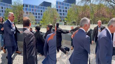  لحظه هدف قرار دادن رضا پهلوی با سس خرسی