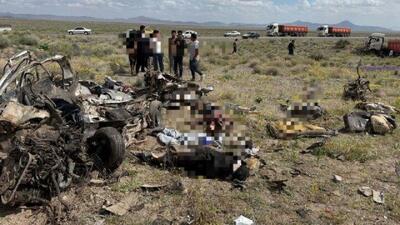  تصادف مرگبار در محور سیرجان- کرمان ۹ کشته و یک مصدوم داشت