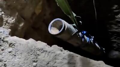  تصاویر خنثی سازی بمب سنگرشکن در عمق 13 متری یزد