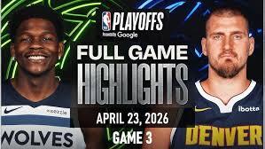  خلاصه بسکتبال مینه سوتا تیمبرولوز - دنور ناگتس