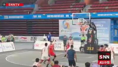  شکست بسکتبال ۳ نفره ایران مقابل چین + فیلم