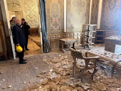  تصاویر تازه از تخریب‌های کاخ سعدآباد در جنگ + عکس