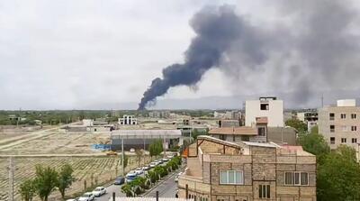  تصاویر آتش سوزی در کارخانه تولید چسب چهارباغ