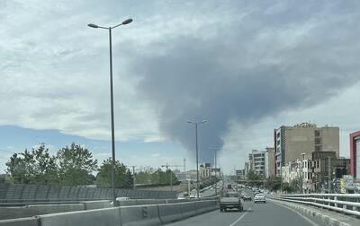  آتش‌سوزی در کارخانۀ تولید چسب در استان البرز