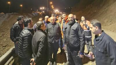  بازگشایی آزادراه پردیس- تهران پس از حادثه رانشی