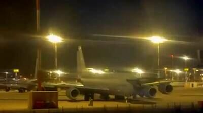  تصاویری از ترافیک هواپیماهای نظامی آمریکا در تل‌آویو