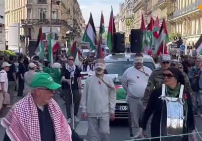  برگزاری تظاهرات در پاریس در همبستگی با فلسطین - تسنیم