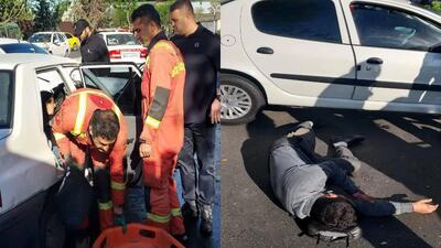  تصادف زنجیره‌ای در خیابان امام خمینی تهران با 6 مصدوم زن و مرد