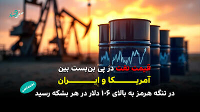  قیمت نفت در پی بن‌بست بین آمریکا و ایران در تنگه هرمز به بالای ۱۰۶ دلار در هر بشکه رسید