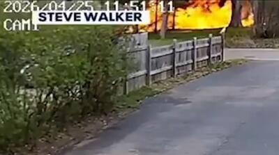  لحظه کشته شدن سیاستمدار آمریکایی در انفجار هواپیما