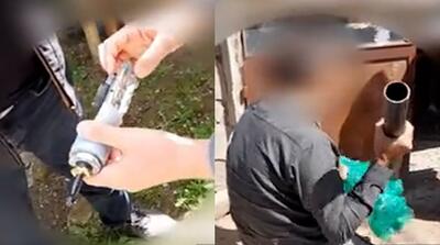  تصاویری از کشف خمپاره انداز در گیلان