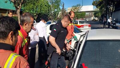  برخورد زنجیره‌ای رانا، پراید و موتورسیکلت در خیابان امام خمینی با ۶ مصدوم