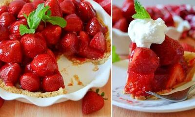  طرز تهیه پای توت‌فرنگی؛ دسر خوش‌عطر و  بدون فر