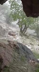  تصاویری از بارش شدید تگرگ در ایوان
