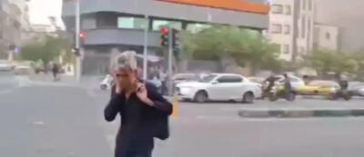  تصاویری از وزش باد شدید در تهران؛ چند درخت در بلوار کشاورز سقوط کردند
