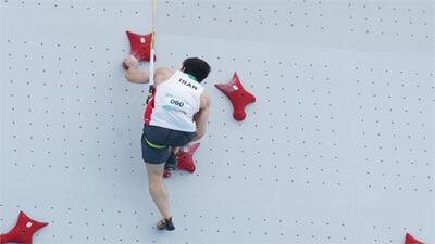  رضا علیپور راهی مرحله یک هشتم نهایی سنگنوردی شد