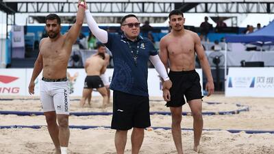  بازی‌های آسیایی سانیا؛ صعود کاووسی به نیمه نهایی در کشتی ساحلی