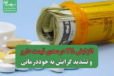  افزایش ۳۵ درصدی قیمت دارو و تشدید گرایش به خوددرمانی