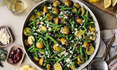  طرز تهیه سالاد لوبیا سبز و سیب زمینی؛ ساده و سریع