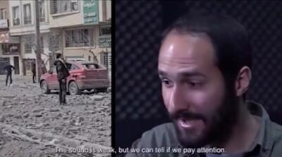  لحظات نجات یک مصدوم از آسانسور پس از بمباران تهران