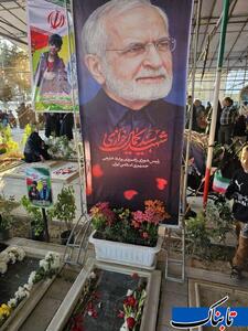  تصویری از مزار شهید کمال خرازی و همسرش