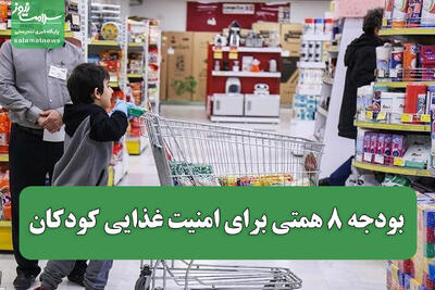  بودجه ۸ همتی برای امنیت غذایی کودکان / پایش ملی تغذیه و امنیت غذایی؛ امسال