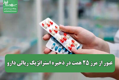  عبور از مرز ۲۵ همت در ذخیره استراتژیک ریالی دارو / انعقاد قرارداد با ۱۵۰ شرکت دارویی