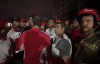  حضور ۹ تیم هلال‌احمر در عملیات جست‌وجوی مفقودین احتمالی حادثه آتش‌سوزی در پاساژ ارغوان