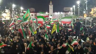  نوای حیدر یا حیدر مردم رشت در میدان شهدای ذهاب + فیلم