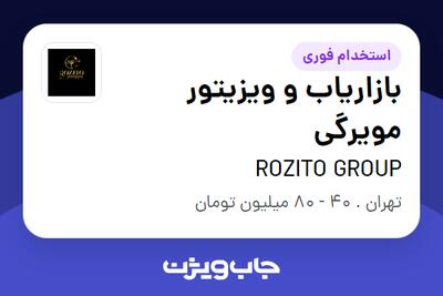  استخدام بازاریاب و ویزیتور مویرگی در ROZITO GROUP