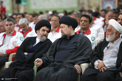  دیدار مدیران و  امدادگران هلال احمر با سید حسن خمینی