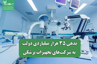  بدهی ۳۵ هزار میلیاردی دولت به شرکت‌های تجهیزات پزشکی