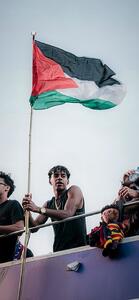  پرچم فلسطین در دست بخت اول قهرمانی در امریکا!