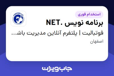  استخدام برنامه نویس .NET در فوتبالیت | پلتفرم آنلاین مدیریت باشگاه و مدارس فوتبال ایران
