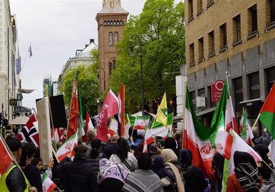  تظاهرات باشکوه حامیان ایران در پایتخت نروژ - تسنیم