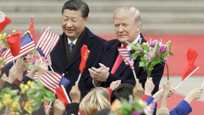  استقبال خاص کودکان چینی از رئیس‌جمهور آمریکا