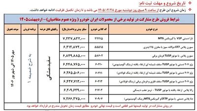  شرایط ثبت‌نام پیش‌فروش بدون قرعه‌کشی ایران‌خودرو ویژه متقاضیان عادی اردیبهشت ۱۴۰۵
