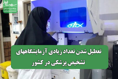  تعطیل شدن تعداد زیادی آزمایشگاههای تشخیص پزشکی در کشور
