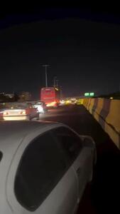  میخ سه پر و پنچری 400 ماشین ؛ حادثه عجیب اتوبان تهران-کرج  + فیلم