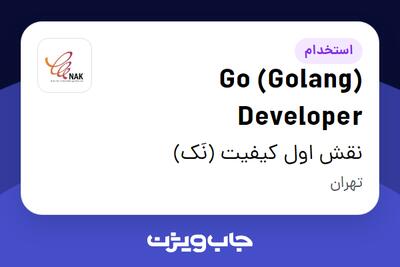  استخدام Go (Golang) Developer در نقش اول کیفیت (نَک)