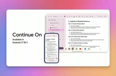  گوگل از Continue On رونمایی کرد؛ قابلیت مشابه Handoff اپل برای اندروید ۱۷