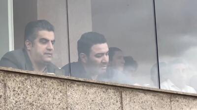  جواد نکونام مهمان ویژه بازی صنعت نفت - هوادار