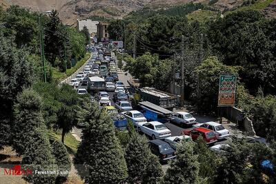  ترافیک سنگین در جاده چالوس/بارش باران و مه‌گرفتگی در محور هراز