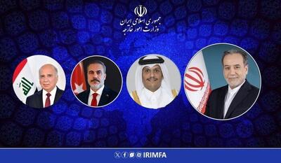  گفت‌وگوی تلفنی عراقچی با وزیران خارجه ترکیه، قطر و عراق