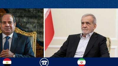  تاکید روسای جمهور ایران و مصر بر آغاز فصل نوین روابط منطقه‌ای