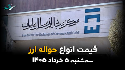  قیمت ارز حواله‌ای امروز ۵ خرداد ۱۴۰۵