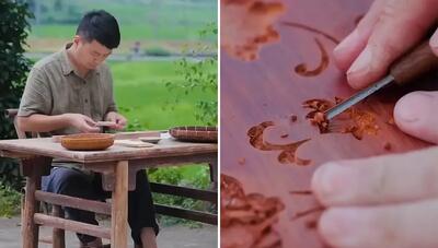  روش جالب مرد چینی برای ساخت میز (فیلم)